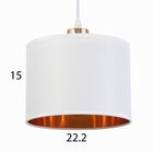 Люстра «Оазис», 1×60 Вт Е27, белый/золото, 20×15×30(100) см - Фото 5