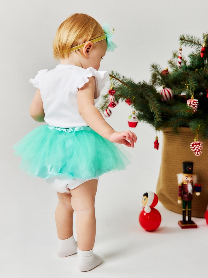 Набор для фотосессии «Крошка Я. Маленькая принцесса»:юбка и повязка, бирюзовый, 17 см - Фото 1