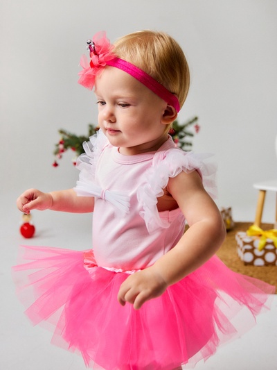 Набор для фотосессии «Крошка Я. Маленькая принцесса»: юбка и повязка, фуксия, 17 см