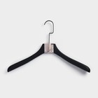 Плечики - вешалка для одежды LaDо́m Black Lotus, 43.5×3.5×28.5 см, деревянная, длинный крюк, широкие плечики - Фото 4