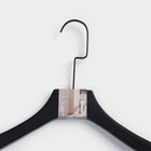 Плечики - вешалка для одежды LaDо́m Black Lotus, 43.5×3.5×28.5 см, деревянная, длинный крюк, широкие плечики - Фото 5