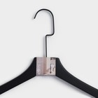 Плечики - вешалка для одежды LaDо́m Black Lotus, 38.5×1.6×26.5 см, длинный крюк, широкие плечики - Фото 5