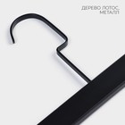 Вешалка для брюк и юбок LaDо́m Black Lotus, 35×1.1×24 см, длинный крюк, с зажимами, чёрная - Фото 2