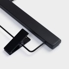 Вешалка для брюк и юбок LaDо́m Black Lotus, 35×1.1×24 см, длинный крюк, с зажимами, чёрная - Фото 3