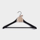 Плечики - вешалка для одежды LaDо́m Soft-touch, 45×23×4.8 см, с перекладиной, широкие плечики - Фото 4