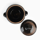 Горшок керамический для запекания №5 с ручками, 0,5л / 10х10,5см, старина - фото 24717830