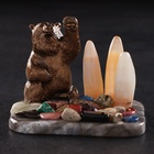 Сувенир "Медведь с приветствием", селенит - фото 321817290