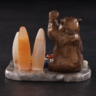 Сувенир "Медведь с приветствием", селенит - Фото 3