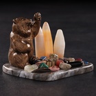Сувенир "Медведь с приветствием", селенит - Фото 4