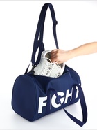 Сумка спортивная TEXTURA на молнии, с подкладкой, длинный ремень, маленький размер, синяя - Фото 6