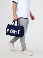 Сумка спортивная TEXTURA на молнии, с подкладкой, длинный ремень, маленький размер, синяя - Фото 2