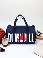 Сумка спортивная на молнии TEXTURA, с подкладкой, длинный ремень, маленький размер, с принтом, синяя - Фото 3