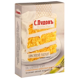 Торт Лимонный бархат С.Пудовъ,  0,4 кг