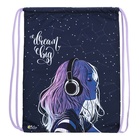 Мешок для обуви 470 х 370 мм, Оникс МО-26-1, "Девочка в наушниках" - фото 24732903