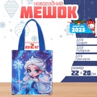 Мешок для конфет «Снежная принцесса», детский шопер, 22×20 см - Фото 1
