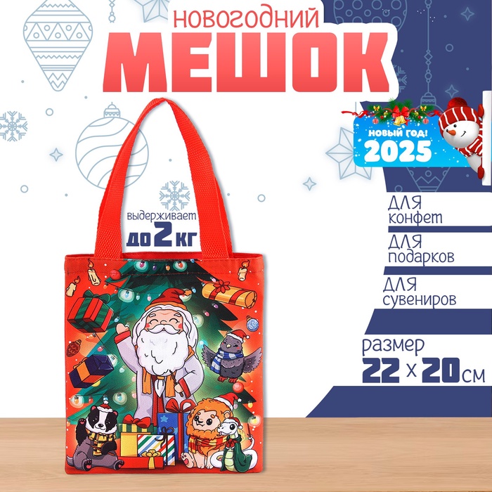 Мешок для конфет «Волшебник», детский шопер, 22×20 см - Фото 1