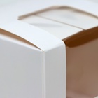 Коробка под капкейк без ручек, белая, 9 х 9 х 9 - Фото 3