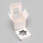 Коробка для капкейка, без ручек, белая, 9×9×9 см - Фото 5