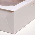 Коробка для 9 пирожных, белая, 24×24×8 см - Фото 4