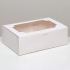 Коробка на 6 пирожных , белая , 24 х 16 х 8 - фото 321817604