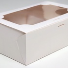 Коробка для 6 пирожных, белая, 24×16×8 см - Фото 4