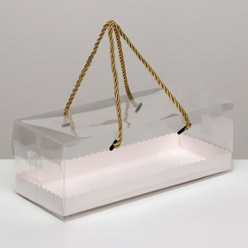 Коробка под рулет, белая 27.5×11×9.5. Кондитерская упаковка