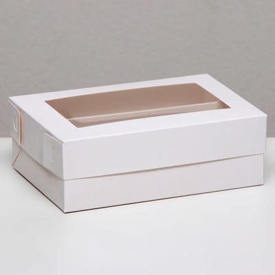 Коробка для макарун, с ложементом, белая 16,5 х 10,5 х 5,5 см