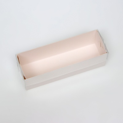 Коробка для макарун, белая 16.5×5.5×5.5 см