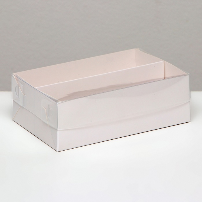 Коробка для макарун, с ложементом, белая 16,5 х 10,5 х 5,5 см - Фото 1