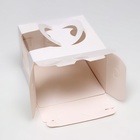 Коробка под бенто - торт с окном, белая, 13.5?13.5?10 см (комплект 2 шт) - фото 65427484