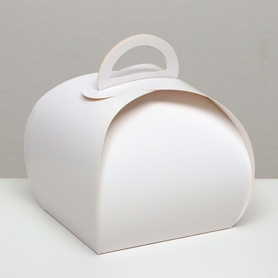 Коробка под бенто-торт без окна, белая, 12,5 х 10,5 х 11 см
