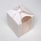 Коробка под бенто-торт с окном, белая, 15×15×18 см - Фото 3