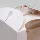 Коробка под бенто-торт с окном, белая, 15×15×18 см - Фото 4