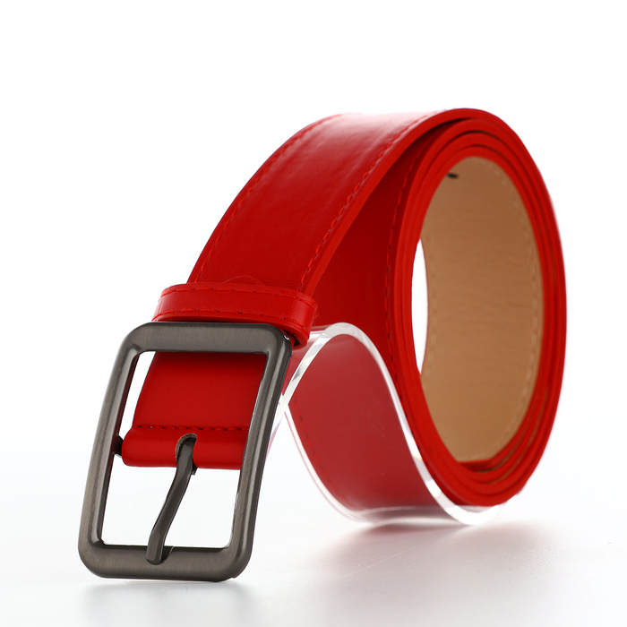 Ремень женский, ширина 3.5 см, красный - Фото 1
