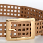 Ремень женский, 110×4 см, пряжка металл, золотистая, бежевый - Фото 5