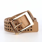Ремень женский, 110×4 см, пряжка металл, золотистая, бежевый - Фото 6