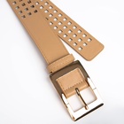 Ремень женский, 110×4 см, пряжка металл, золотистая, бежевый - Фото 8