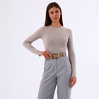 Ремень женский, 110×4 см, пряжка металл, золотистая, бежевый - Фото 7