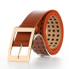 Ремень женский, 110×4 см, пряжка металл, золотистая, рыжий - Фото 4