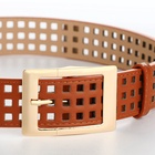 Ремень женский, 110×4 см, пряжка металл, золотистая, рыжий - Фото 5