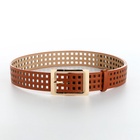 Ремень женский, 110×4 см, пряжка металл, золотистая, рыжий - Фото 3