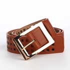 Ремень женский, 110×4 см, пряжка металл, золотистая, рыжий - Фото 6