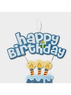 Украшение подвеска «С Днём Рождения», 42×26 см, голубое - Фото 4