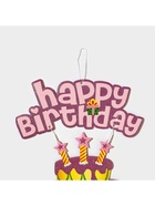 Украшение подвеска «С Днём Рождения», 42×26 см, розовое - Фото 4