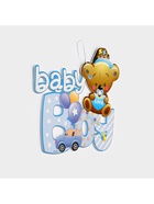 Украшение на гендер пати «Подвеска Baby Boy», 28.5×26 см, голубое - Фото 3
