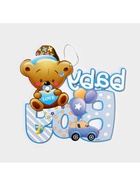 Украшение на гендер пати «Подвеска Baby Boy», 28.5×26 см, голубое - Фото 6