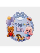 Украшение на гендер пати «Подвеска Baby Boy», 28.5×24.5 см, голубое - Фото 2