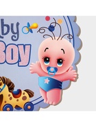 Украшение на гендер пати «Подвеска Baby Boy», 28.5×24.5 см, голубое - Фото 4