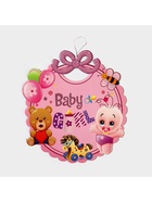 Украшение на гендер пати «Подвеска Baby Girl», 28.5×24.5 см, розовое - Фото 2