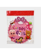 Украшение на гендер пати «Подвеска Baby Girl», 28.5×24.5 см, розовое - Фото 7